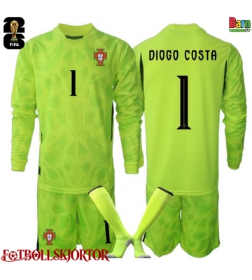 Portugal Diogo Costa #1 Målvakt Hemmakläder Barn VM 2026 Långärmad (+ Korta byxor)